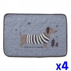 귀여운 그림 순면 발매트 x4개 욕실용품 욕실매트 (WFJUQ3P)