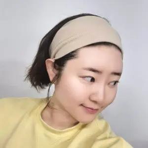 와이드 꼬임 골지 헤어밴드  필라테스 땀밴드 앞머리