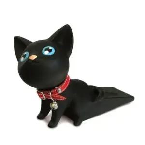고품질 고양이 도어스토퍼(블랙) 방문닫힘 안전용품 충격방지 (WFJUVKI)