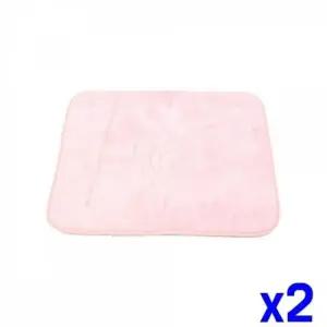 고품질 극세사 양면 발매트 대 52x40cm x2개 화장실매트 러그 (WFJUQ3O)