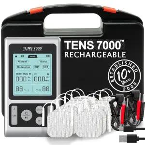 TENS 7000 충전식 유닛 근육 자극기  16 패드