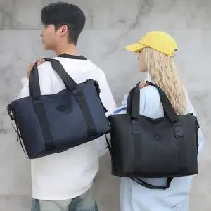 남녀 공용 스트랩 조절 사각형 토트백 가방