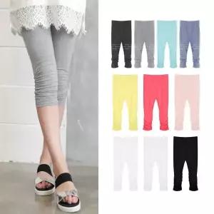 7부 빅사이즈 레깅스 쫄바지 코튼 면스판 셔링 여름