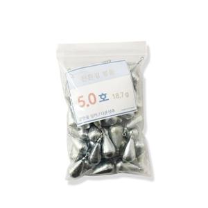 친환경 물방울싱커 벌크 봉돌 5.0호 40pcs 국내생산