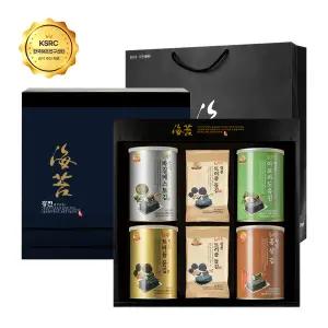 명품 광천 트러플 돌김 바질페스토 아보카도유 홍삼 식탁김 캔김 고급선물세트 4P + 쇼핑백