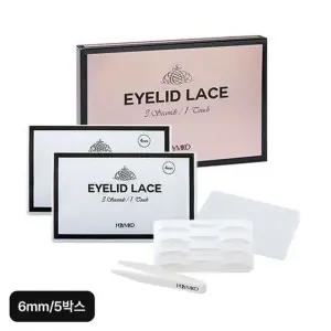 홀리미코 쌍꺼풀레이스 6mm 5박스+휴대용보관함+집게