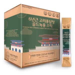 개성고려삼인 6년근 고려 홍삼정 골드녹용 홍삼 스틱 12g 100포