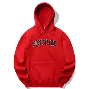 [하프클럽/]CONTINUE LOGO 후드티 - 레드