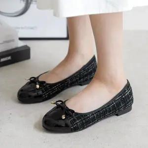 [분홍코끼리] 쫀득몰드창) 아이린 리본 배색 플랫(1cm)