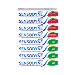 센소다인 시린이케어 치약 오리지날 플러스, 100g, 4개 + 후레쉬민트, 4개