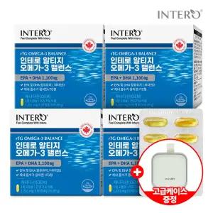 [EPA+DHA 1,100mg] 인테로 알티지 오메가3 밸런스 90캡슐 X 4박스 (12개월분) rTG