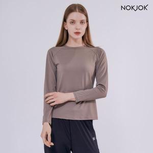 [하프클럽/녹족]녹족 요가복 어썸 긴팔티 라이트브라운
