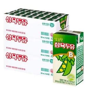 삼육두유B 단백질 두유 달콤한맛 190ml X 72팩
