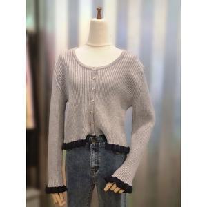 갤러리아 ab.f.z 23F/W 라운드넥 크롭 프릴 가디건 ACY1HY34B1