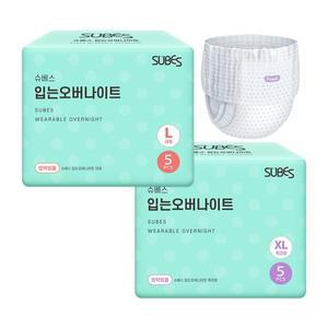 [슈베스] 입는오버나이트 5P x1팩 외 생리대 중형 대형 팬티라이너 2팩 골라담기