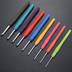 뜨개질 바늘 실리콘 손잡이 코바늘 2.0mm10.0mm 코바늘10호