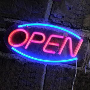 업소용 영업중 걸이식 네온사인 LED등 OPEN 간판 45 22.5cm