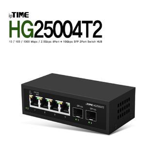 HG25004T2 ipTIME 고성능 스위칭 허브 기가 4포트 +업링크 2포트 SFP 10G 6포트 IGMP