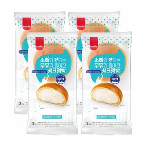 삼립 1A원유 소화가 잘 되는 우유가 들어간 냉동 생크림빵 2입 4봉