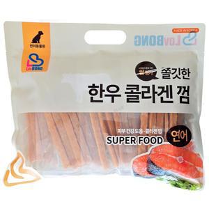 러봉 쫄깃한 한우 콜라겐 껌 · 연어 800g (반려동물용)