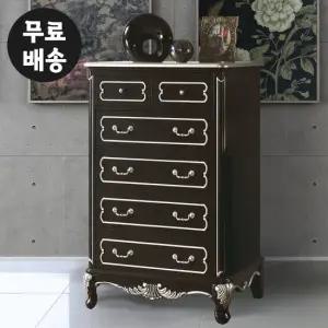 라헬 엔틱 서랍장 원목 5단 체스트 옷 서랍 안방(800)