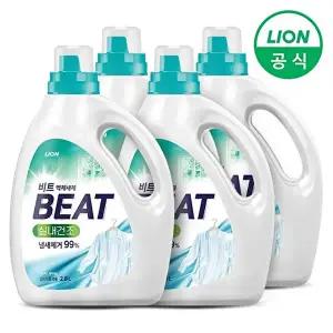 [비트]비트 실내건조 액체세제 2.8L 용기 4개 비건 세탁세제 일반 드럼 겸용