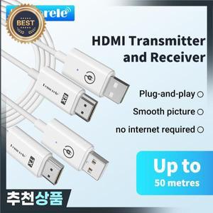 Lemorele HDMI 무선 송신기 확장기 키트 TV 카메라 스트리밍 프로젝터 용 164FT/50M 디스플레이 동글