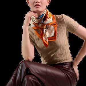 에르메스 스카프 Tous en Selle scarf 90 H004204S 01 오렌지