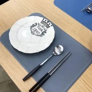 plato 실리콘 테이블매트/메트/깔개/받침/그릇/개인/식사/논슬립/미끄럼/방지/그릇용/식사용/식탁용/식탁