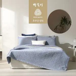[박술녀] 양모 순면 고온워싱 이불2장+베개커버2장 K킹 (작품명 청연) 선물추천