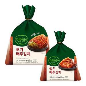 [신세계라이브쇼핑]비비고 포기배추김치 1.8KG+비비고 썰은배추김치 900G