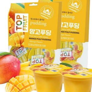 탑프룻 망고푸딩 젤리 115g x 12개입 (690gx2봉) 리얼망고푸딩 스푼포함