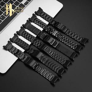 Casio G-SHOCK Mudmaster GWG-B1000 3세대 수정된 스테인레스 스틸 금속 시계 스트랩 남성용 블랙 시계줄