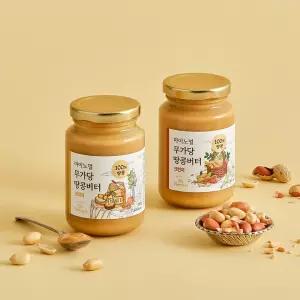 무가당 100 땅콩버터 크리미+크런치 2개