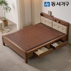 동서가구 편백나무 인볼브 가죽 수납형 세라믹 온돌침대 Q 퀸 DF645667