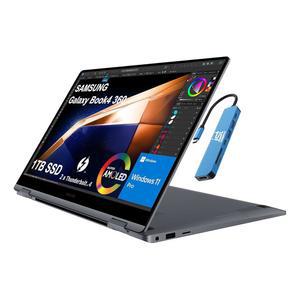 크리에이터, 디자이너, FP, IST 허브, Win 11 Pro, 2025, NP750QGK용 삼성 갤럭시 북4 360 2 in 1 AI PC 노트북(15.6인치 FHD AMOLED 터치스크린, 인텔 10코어 5 120U ( i7-1355U), 16GB DDR5, 1TB SSD)