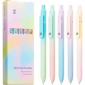 다오완스 젤펜 0.7mm 간호사 볼펜 퀵 드라이 오로라 5개