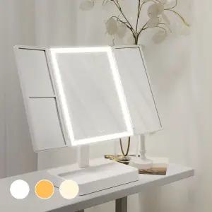 LED 조명 3면 탁상 화장 거울 LUAZ-AC12 거울 탁상거울 화장거울 LED조명거울 조명거울
