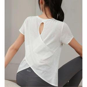 여성 빅사이즈 요가복 상의 5XL 옷 테스 반팔 흰색 크로스핏 브라
