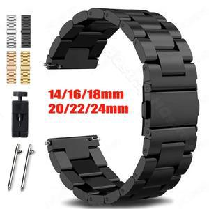 삼성 갤럭시 시계 3 4 5 프로 40mm Active2 용 20/22mm 별빛 스테인레스 스틸 밴드 스트랩