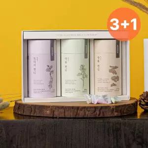 (3+1)바라기 건강 캔디 3종(도라지 약쑥 쌍화) 선물세트 쇼핑백포함 / 부모님 명절 건강 선물
