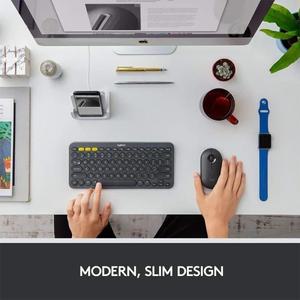 Bluetooth 또는 2.4GHz 수신기가 포함된 Logitech M350 무선 마우스 노트북/노트북용 조용한 클릭이 무소음