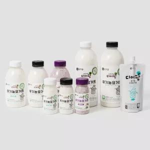 철원 삼막골목장 디어팜 유기농 수제요거트 (가당, 무가당, 블루베리) 500ml