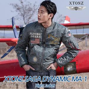 봄 가을 자켓 XTONZ 엑스톤즈 항공점퍼 사가 다이나믹 MA-1 플라이트 항공점퍼 재킷