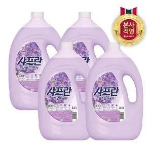 [LG생활건강]샤프란 시어버터 섬유유연제 릴렉싱 아로마 3.1L x 4개