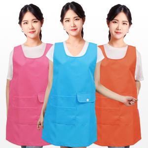 앞치마와가운 큰주머니 원피스 앞치마 어린이집 네일샵 미용실 애견샵 요양보호사 간병인 AE347