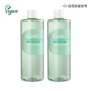 [10%] 김정문알로에 큐어 워터 젤리 대용량 스킨/토너 500ml 2개