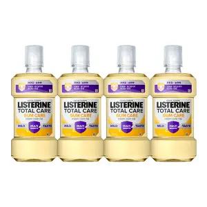 리스테린 토탈케어 검케어 마일드 750ml, 4개 + 증정(그린티 마일드, 100ml, 2개)