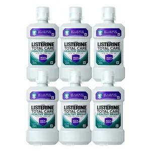 리스테린 토탈케어 헬씨 브라이트 250ml, 6개 + 증정(쿨민트, 100ml, 1개)