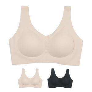패드일체형 라텍스볼륨업 브라 심리스 브라렛 노와이어 스포츠 브라탑 물방울패드